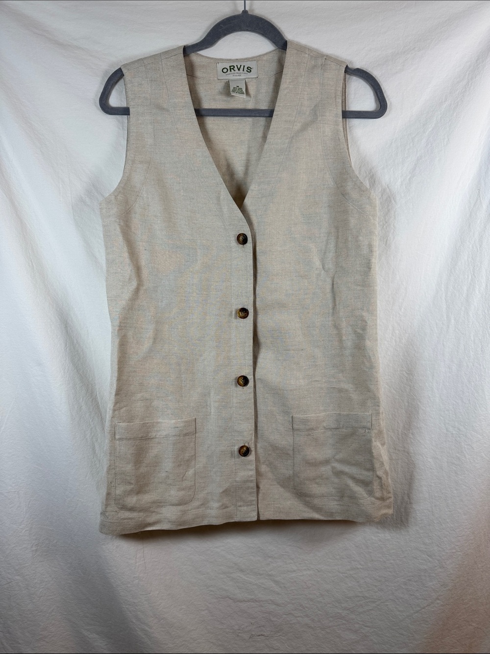 Orvis Linen Blend Vest Top Medium